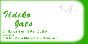 ildiko gats business card